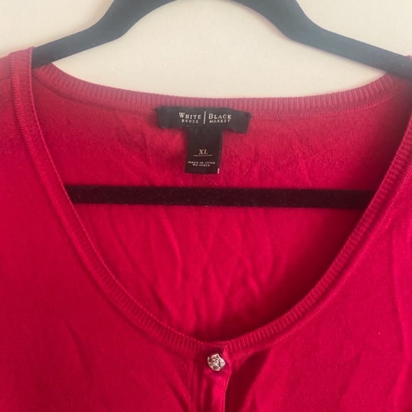 White House Black Market Red Sweater - Picture 3 of 7